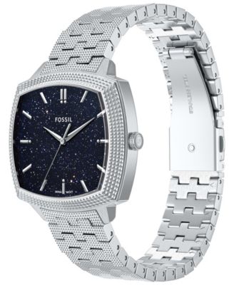 Unisex Nick Jonas x Machine Luxe Aventurine Silver-Tone Stainless Steel Watch, 37mm