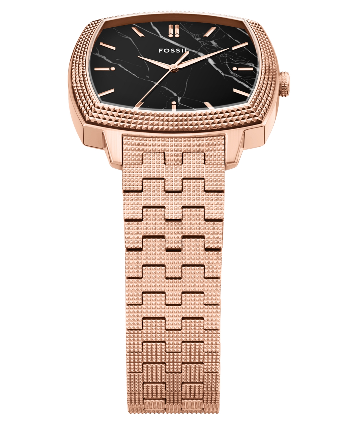 Fossil Unisex Nick Jonas x Machine Luxe Marble Rose Gold-Tone Stainless Steel Watch, 37mm