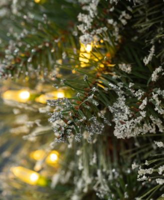 3 ft Pre-Lit Frosted Greenery Pinecones Christmas Teardrop