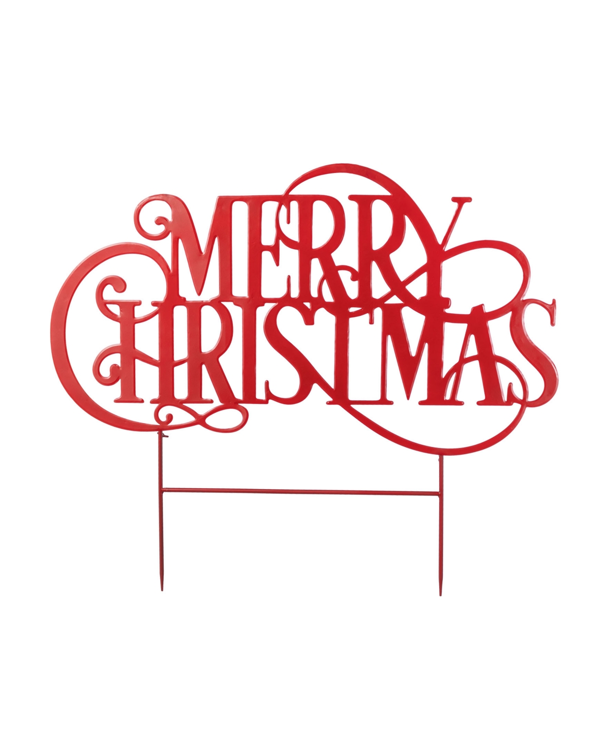 36" Metal Oversized Christmas "Merry Christmas" Yard Stake - Multi