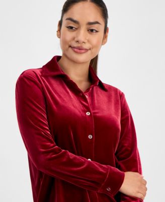 Petite Velour Shirt