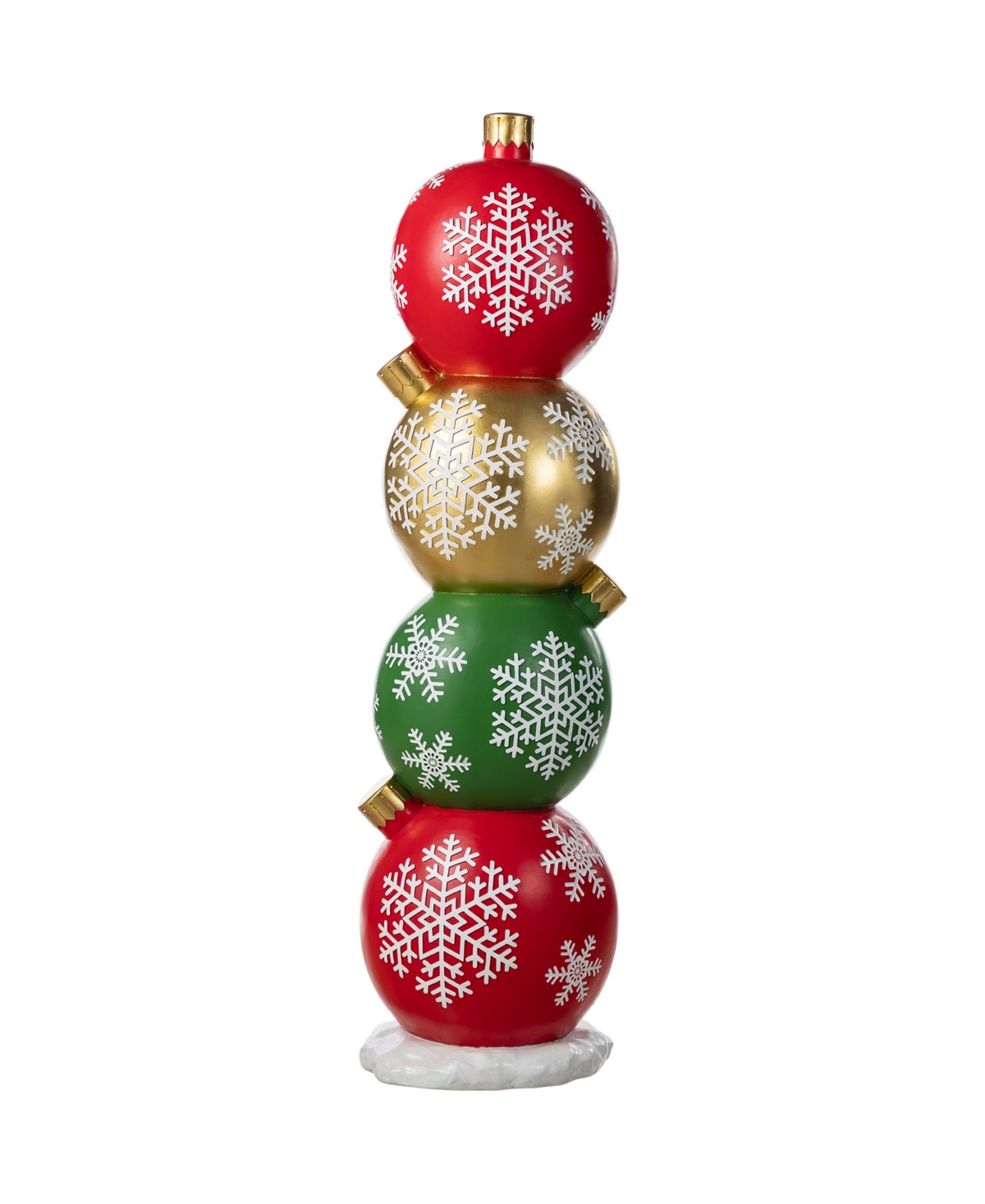 36.25" Resin Christmas Stacked Ornament Porch Decor - Multi