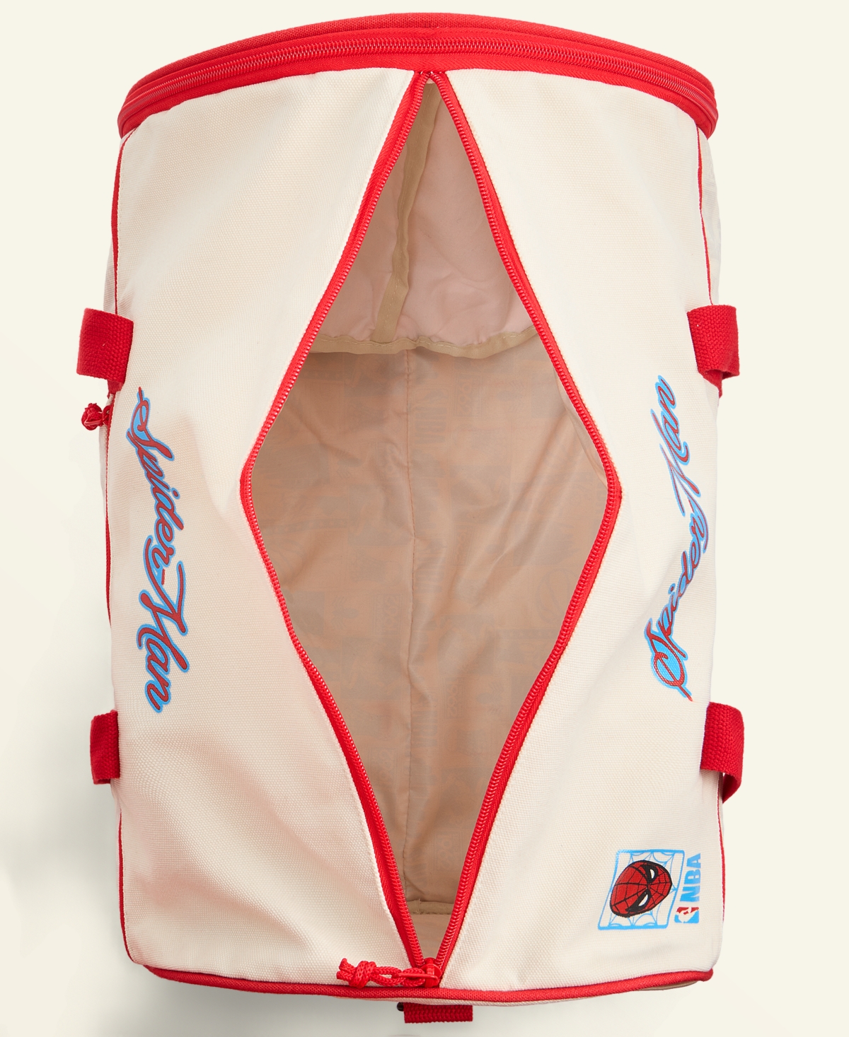 Macy's Marvel X Nba Spider-man Duffle Bag, Macy's Exclusive In Sand