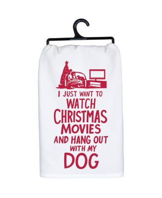 Primitives by Kathy Just Want to Hang Out with My Dog Kitchen Towel ...