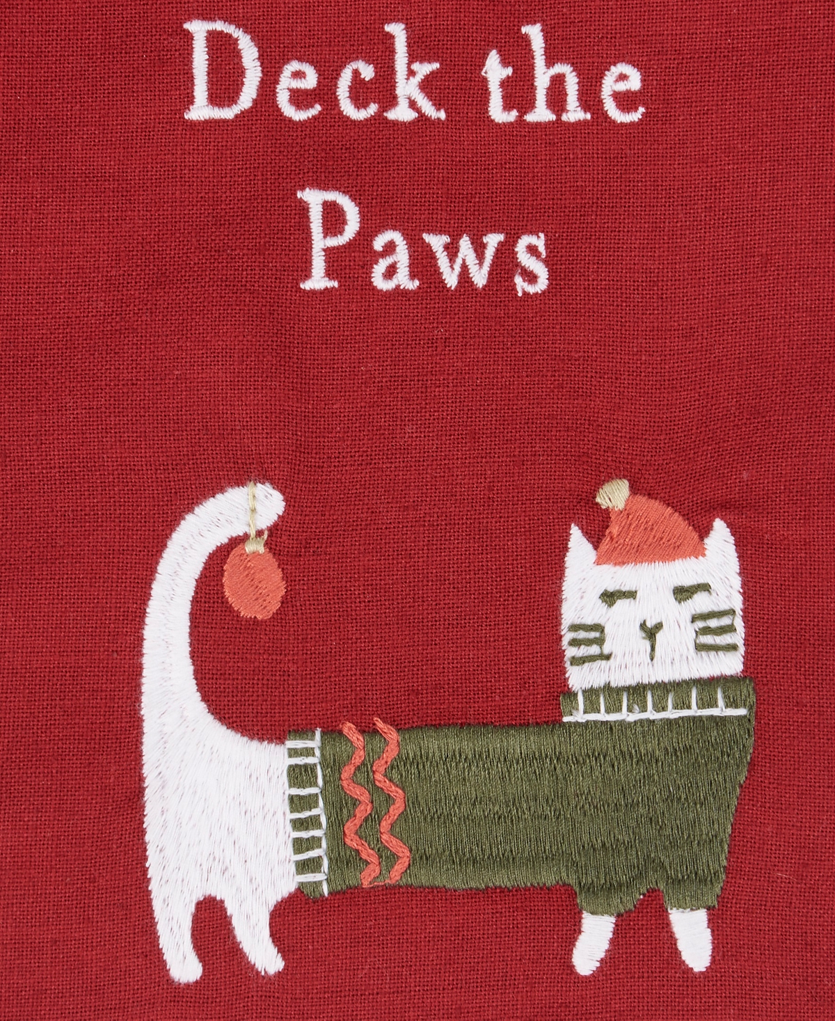 Primitives By Kathy Deck The Paws Kitchen Towel In Red
