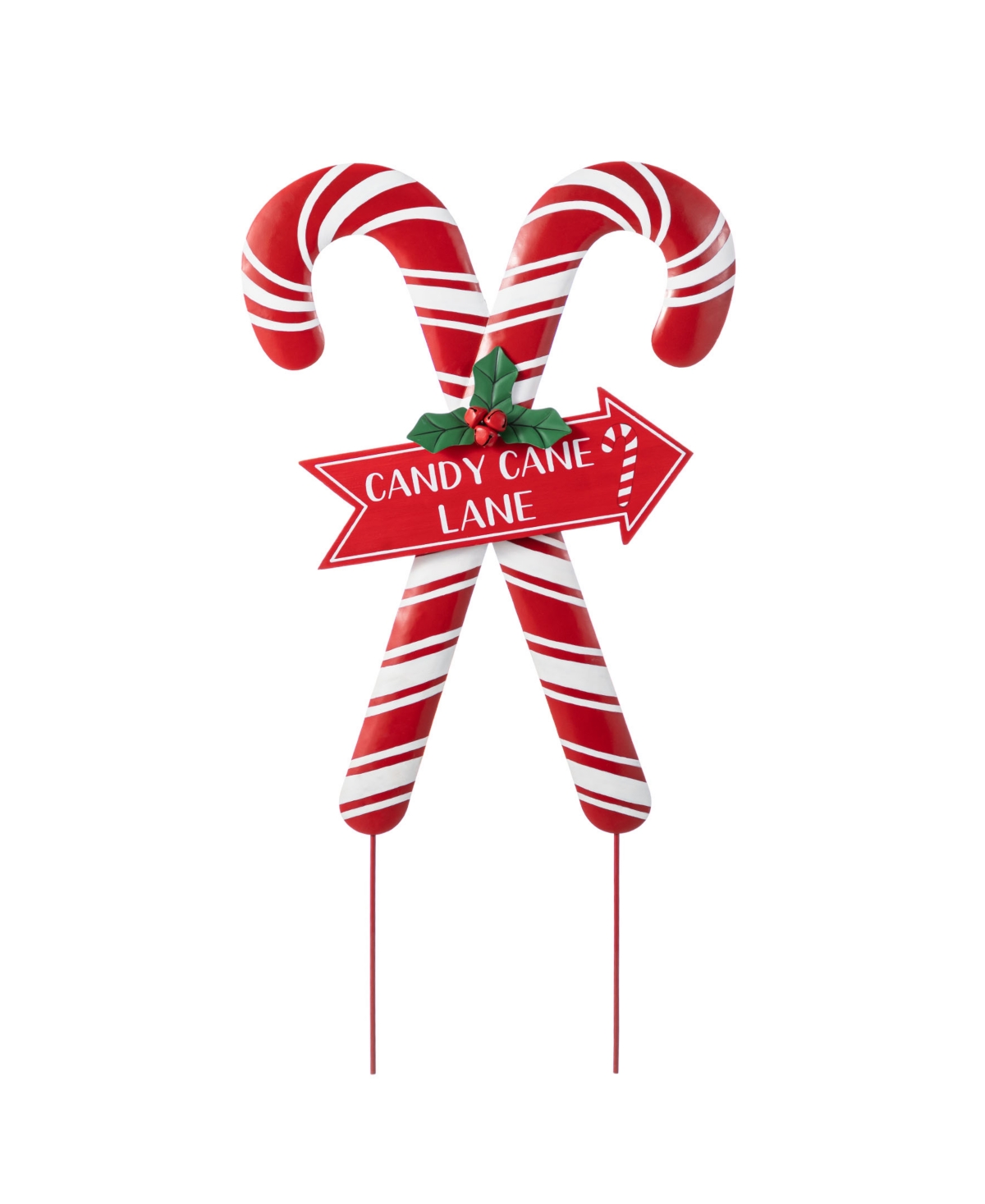 30" Metal Christmas Candy Cane Yard Stake - Multi
