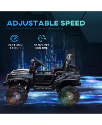 12V Ride on Car, Ride on Truck w/ 4 Suspension Wheels,