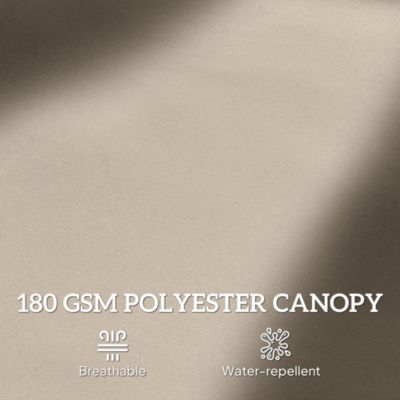 15' Backyard Double-Sided Steel Fabric Market Garden Umbrella