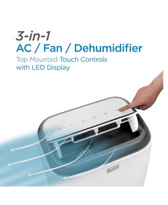 BLACK+DECKER Portable Air Conditioner, 6,000 BTU SACC/CEC (10,000 BTU ASHRAE 128) for Rooms Up To 450 Sq. Ft.