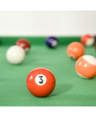 40'' Mini Pool Table Set Tabletop Billiards Game, Easy Folding with Cues