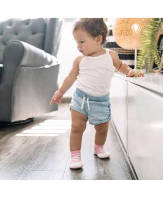 Infant Girl Breathable Washable Non-Slip Sock Shoes Sneakers - Pink
