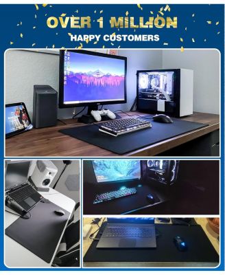 Large Gaming Mouse Pad Extended Mousepad with Micro-Weave Cloth, Non-Slip Base, Water Resist Keyboard Pad for Office Home, 31.5x15.7in