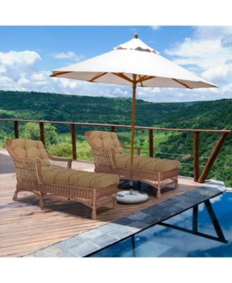 76" x 22" x 5.1" Polyester Tufted Chaise Lounge Cushion, Water-Resistant & Fade-Resistant Cushion for Outdoor Wicker Chaise Lounge Use, Set of 2