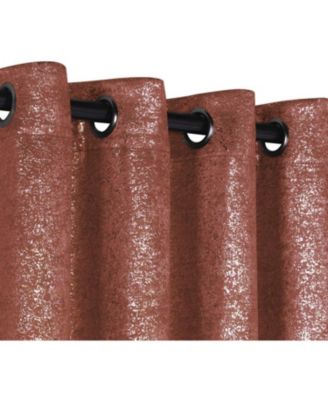 2 Piece Metallic Sparkle Thermal Grommet Blackout Curtain Panels