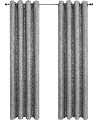 2 Piece Metallic Sparkle Thermal Grommet Blackout Curtain Panels