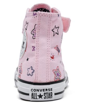 Little Girls Chuck Taylor All Star Doodles Stay-Put Closure Strap High Top Casual Sneakers from Finish Line