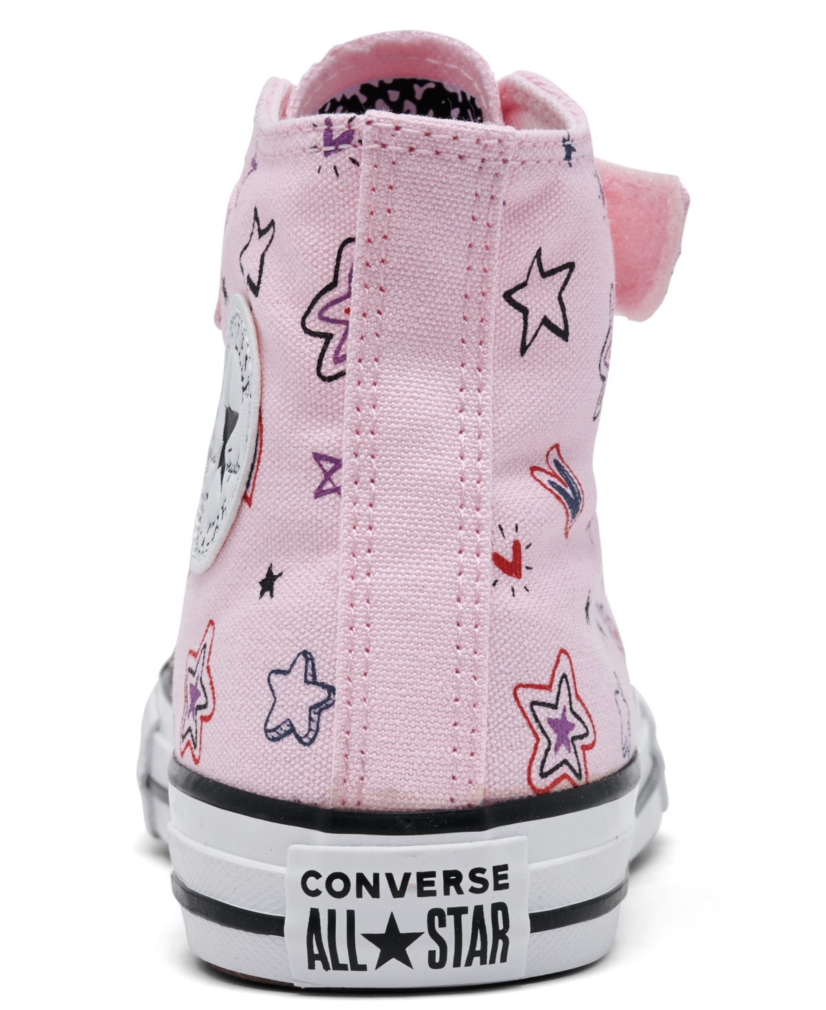 Converse Little Girls Chuck Taylor All Star Doodles Stay-put Closure Strap High Top Casual Sneakers From Fini