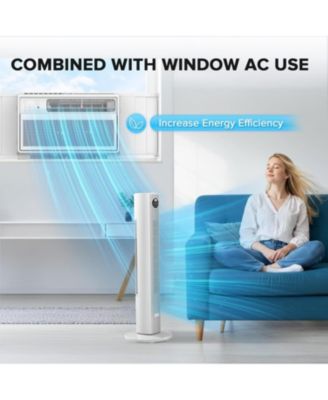 36" Tower Fan for Bedroom, Bladeless Standing Fan with 85&deg; Oscillation, Quiet Cooling, Remote Control, 12H Timer, 3 Speeds, 4 Modes