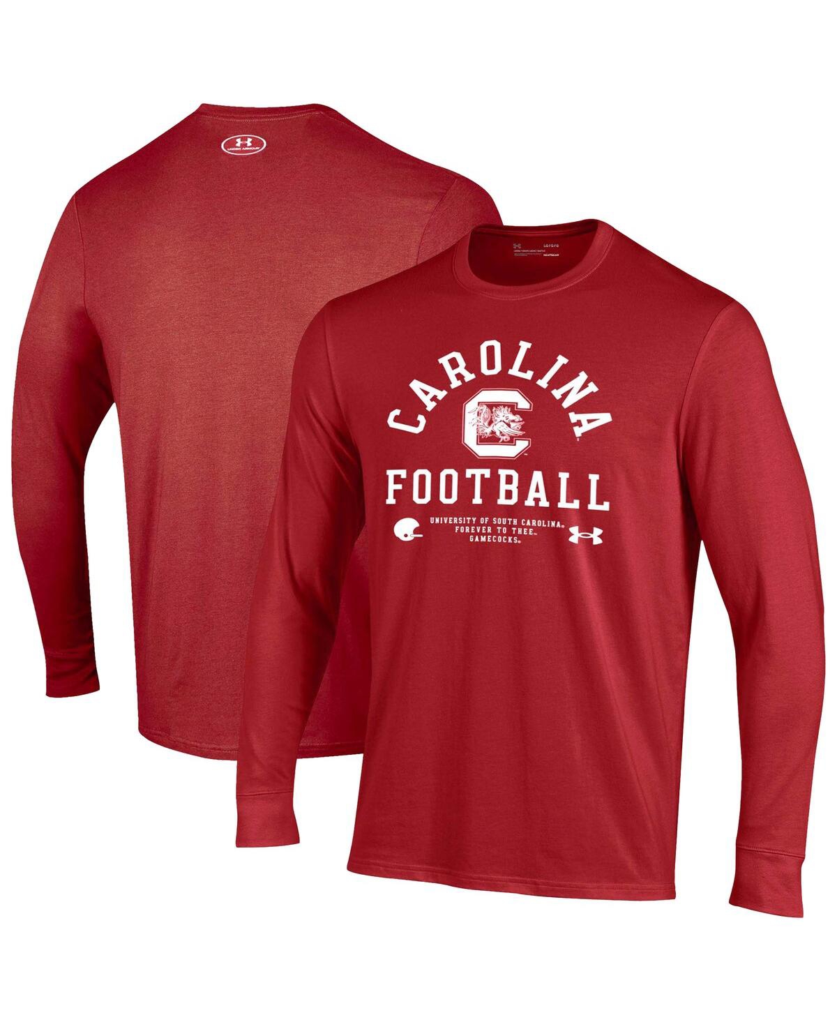 Men's Garnet South Carolina Gamecocks 2025 Sideline Football Performance Cotton Long Sleeve T-Shirt - Garnet
