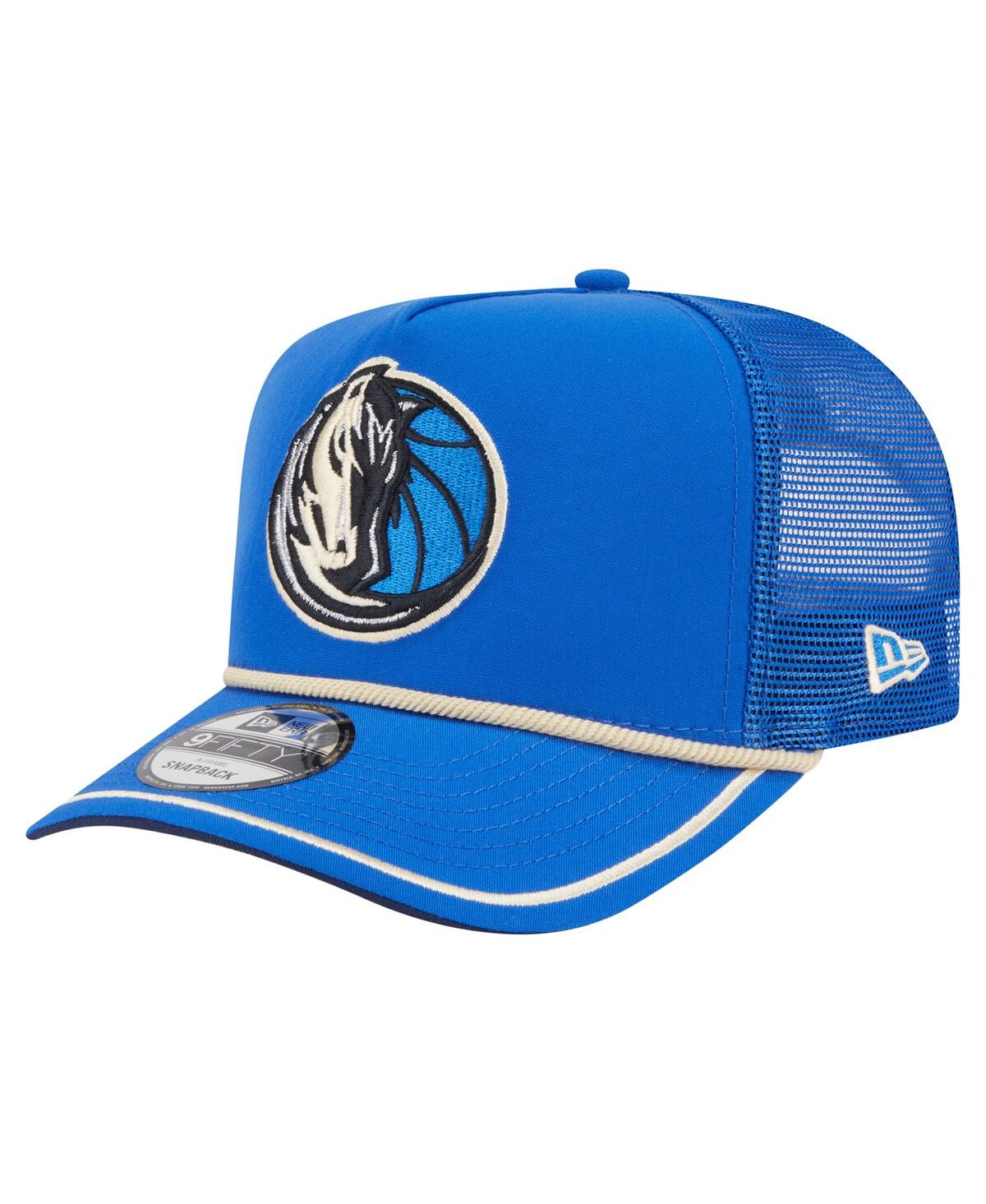 Men's Blue Dallas Mavericks Team Rope A-Frame 9FIFTY Snapback Hat - Blue