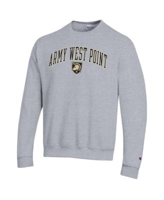 Men's Heather Gray Army Black Knights Arch Over Logo Pullover Sweatshirt
