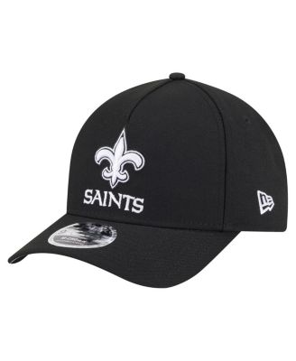 New Era - Men's Black New Orleans Saints Team Collection 9FORTY M-Crown A-Frame Adjustable Hat