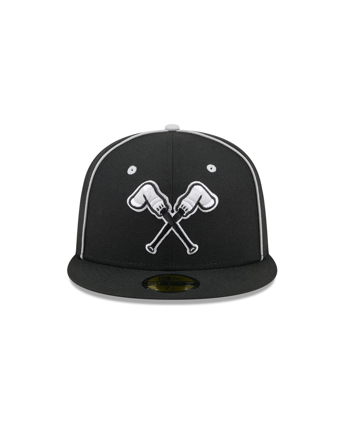 New Era Men's Black Montgomery Biscuits Theme Nights 59FIFTY Fitted Hat