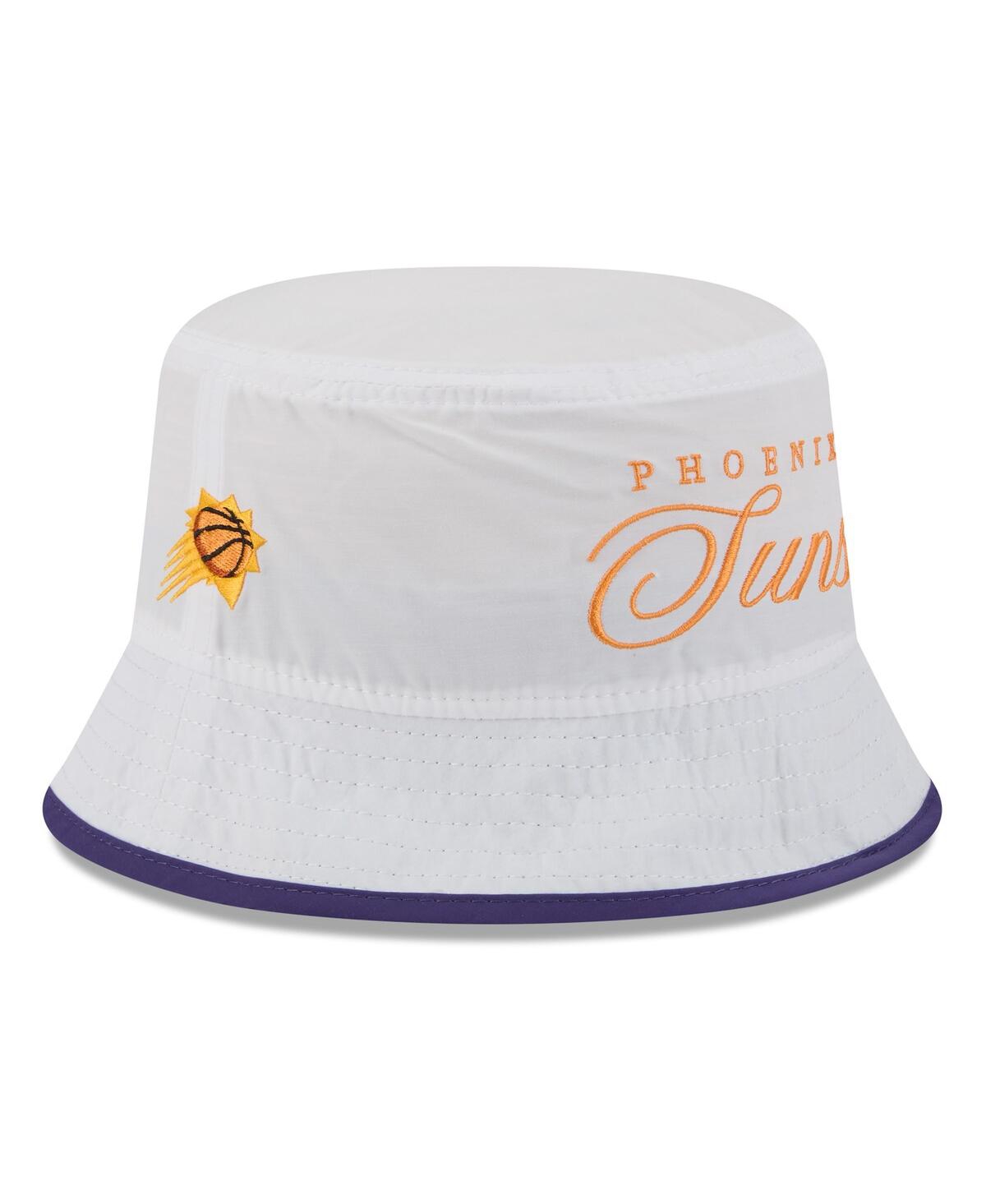 New Era Men's White/purple Phoenix Suns 2025 Nba Draft Nylon Bucket Hat In Multi