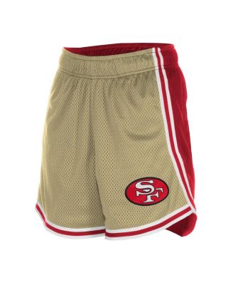 Women's&nbsp;Gold/Scarlet San Francisco 49ers Throwback Sport Classics Mesh Shorts