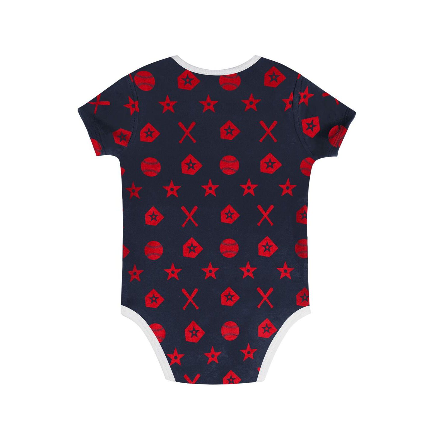 Outerstuff Big Boys and Girls Navy Atlanta Braves On Deck 2-Piece Diaper Cover Set — фото 2