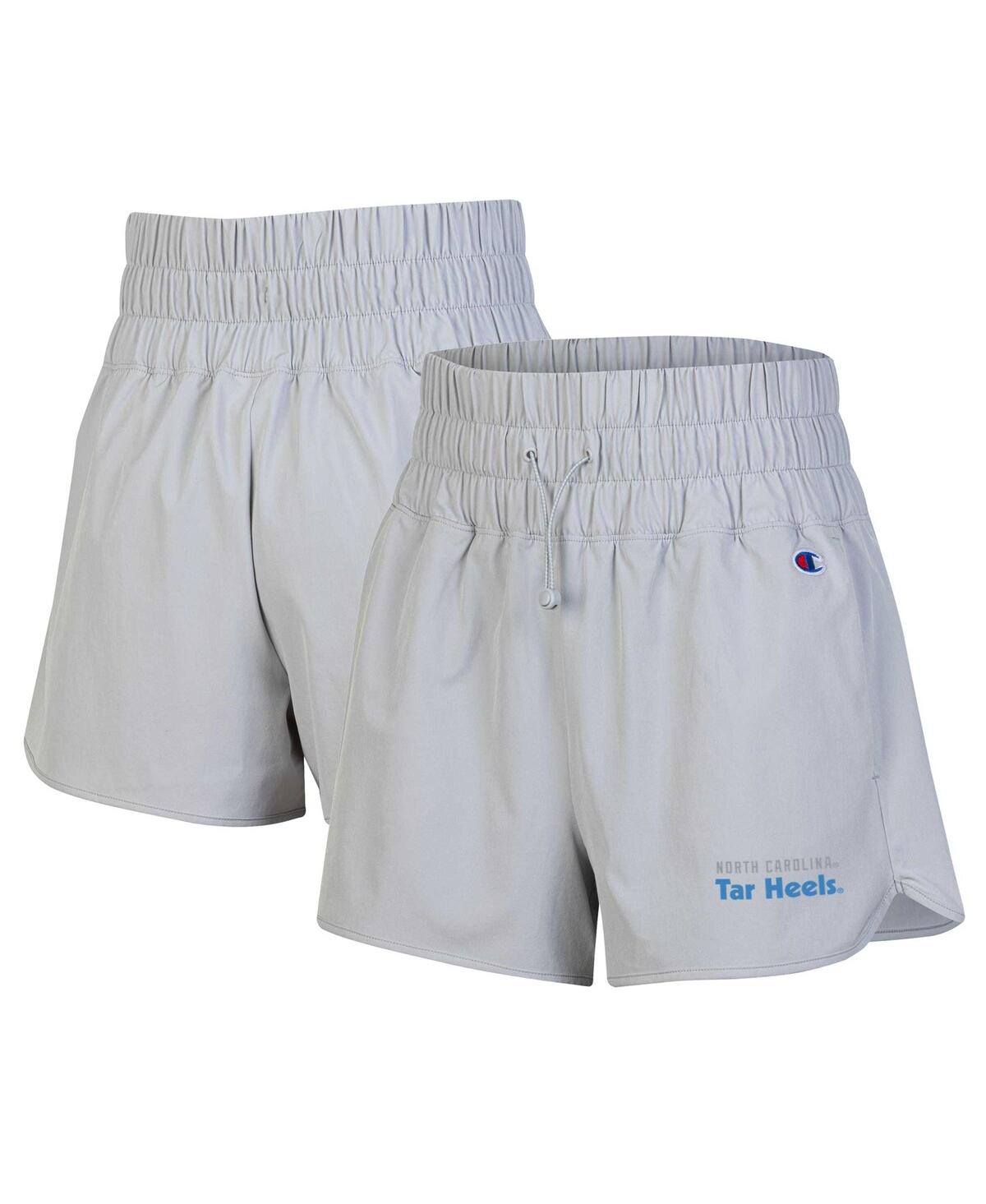 Women's Silver North Carolina Tar Heels Tailgate Her Woven Shorts - Silver