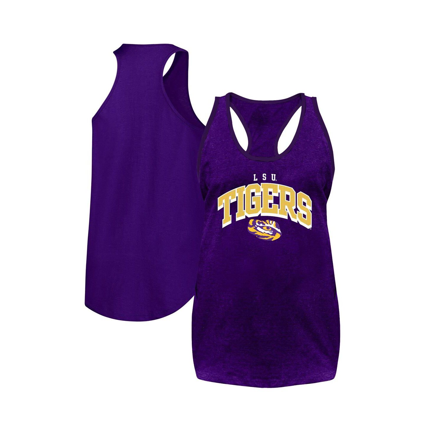 Женский топ Fanatics Purple LSU Tigers Plus Size Arch — фото 1