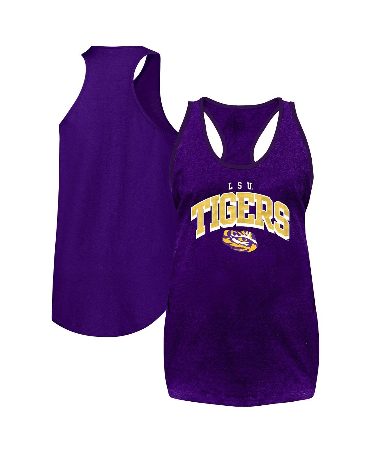 Fanatics Women's Purple Lsu Tigers Plus Size Arch Tank Top