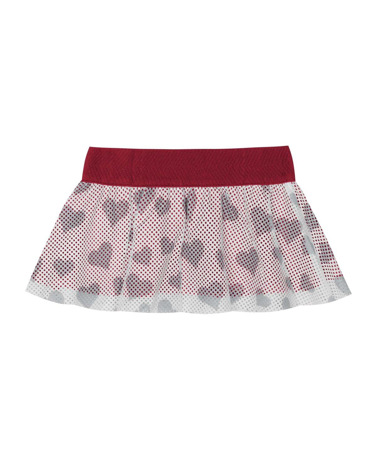 Outerstuff Baby Boys And Girls 2-piece Oklahoma Sooners Love My Team Bodysuit And Skirt Set In Multi