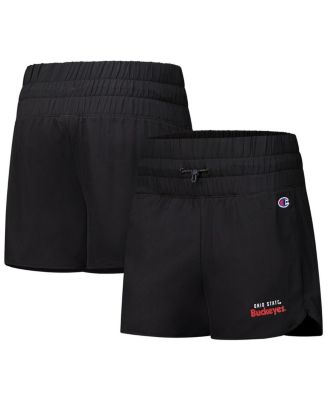 Champion - Women's Black Ohio State Buckeyes Tailgate Her Woven Shorts