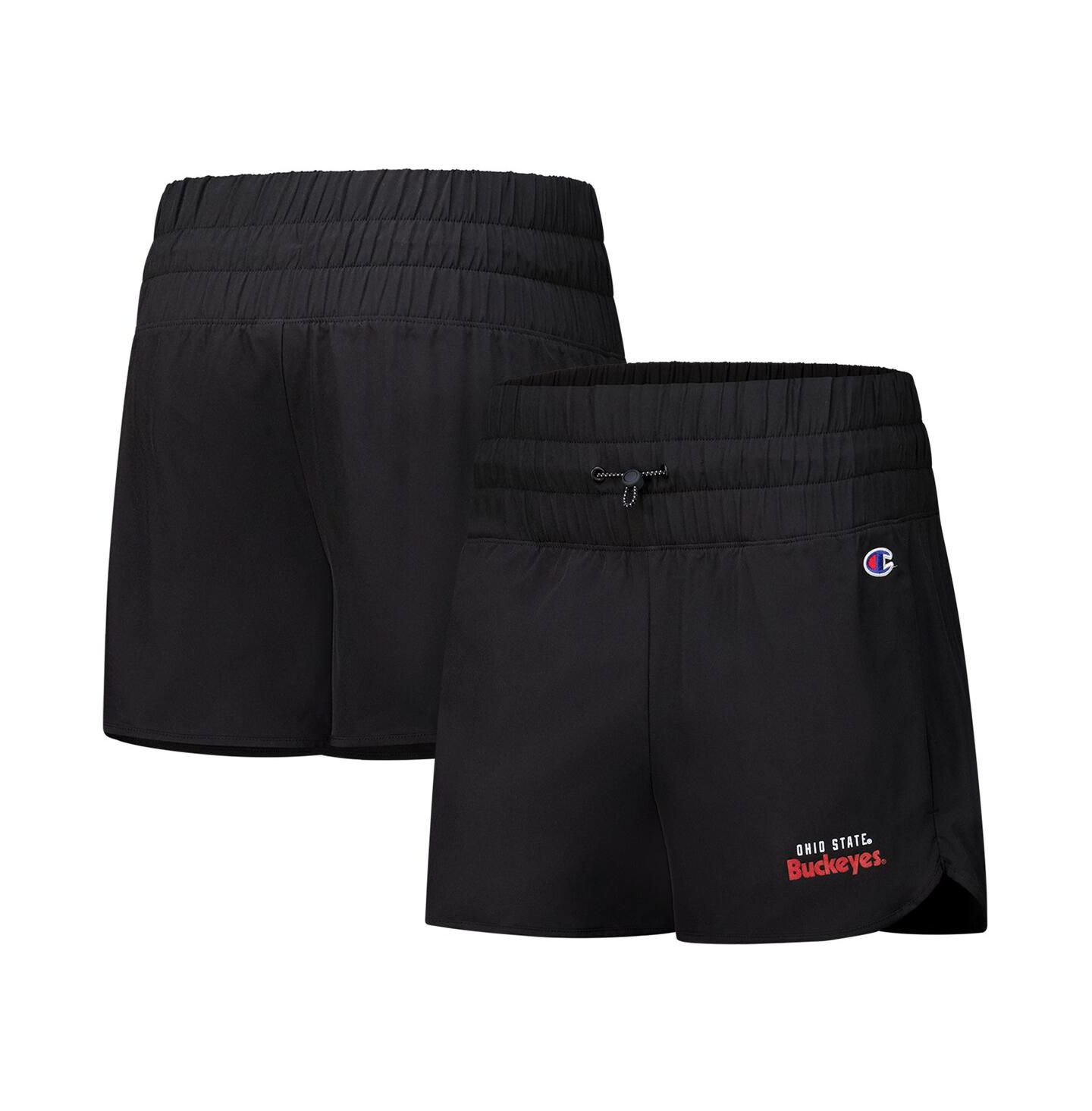 Женские шорты Champion Black Ohio State Buckeyes Tailgate Her Woven — фото 1