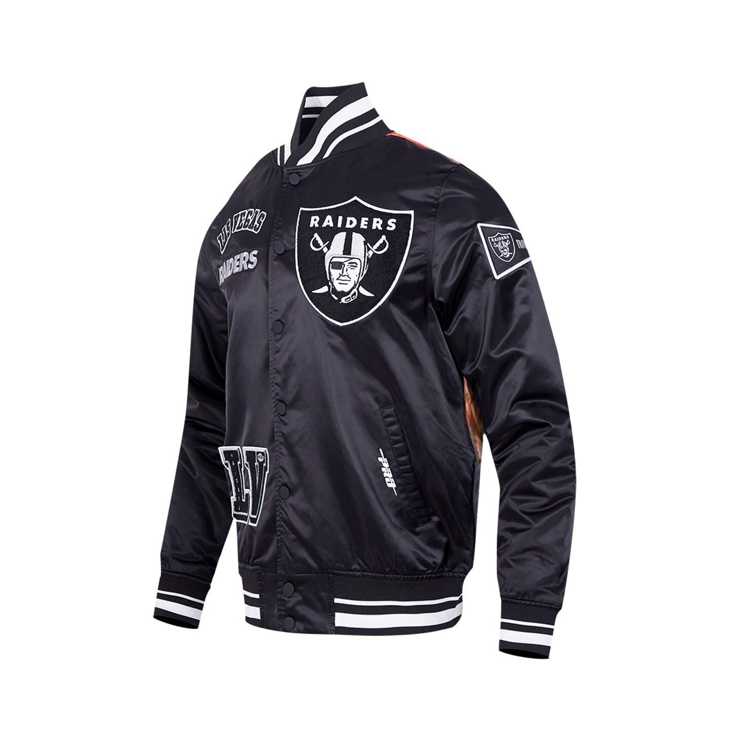 Мужская куртка Pro Standard Black Las Vegas Raiders Sublimated Satin Full-Snap — фото 4