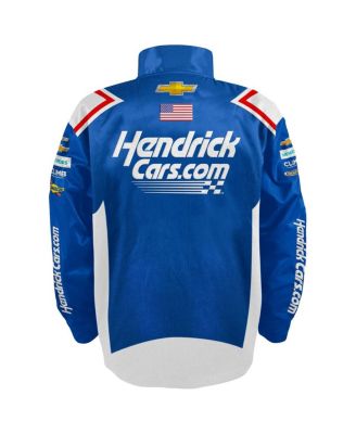Men's Blue Kyle Larson Hendrickcars.com Full-Snap Nylon Uniform Jacket
