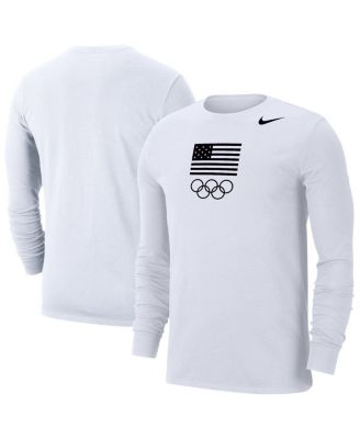 Nike - Men's White Team USA Performance Long Sleeve T-Shirt