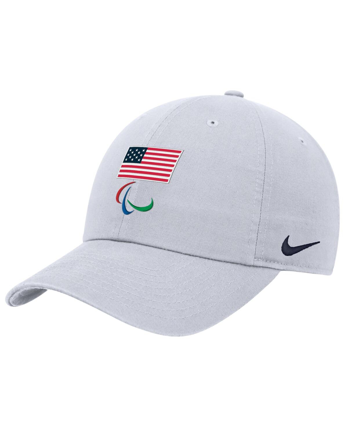 Nike Men's White U.s. Paralympics Club Adjustable Hat In White