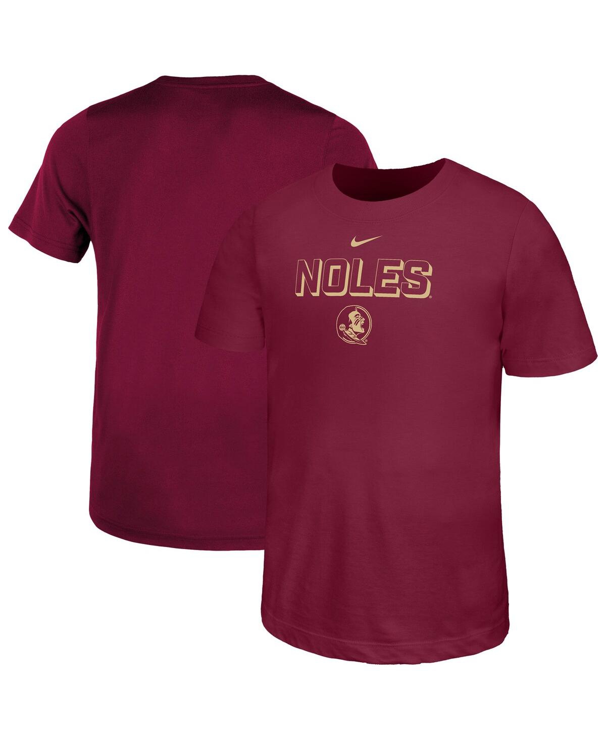 Nike Kids' Big Boys And Girls Garnet Florida State Seminoles Legend Performance T-shirt In Purple