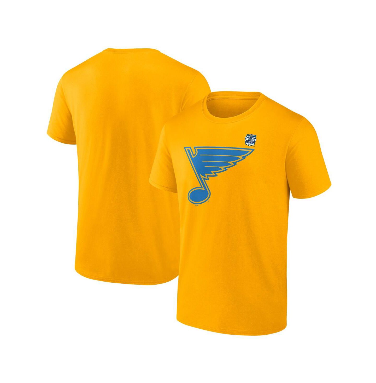 Мужская футболка Fanatics Gold St. Louis Blues Primary Logo — фото 1