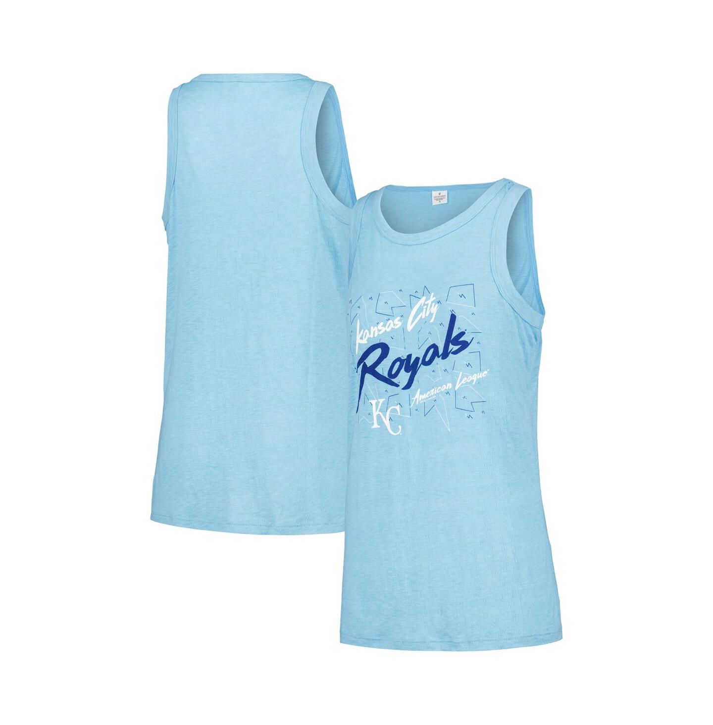 Женский топ Soft As A Grape Light Blue Kansas City Royals Gauze High Neck — фото 1