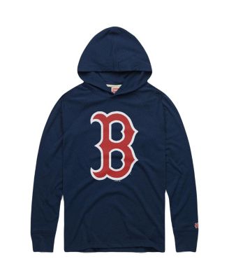 Men's Navy Boston Red Sox Lightweight Raglan Tri-Blend Pullover Hoodie