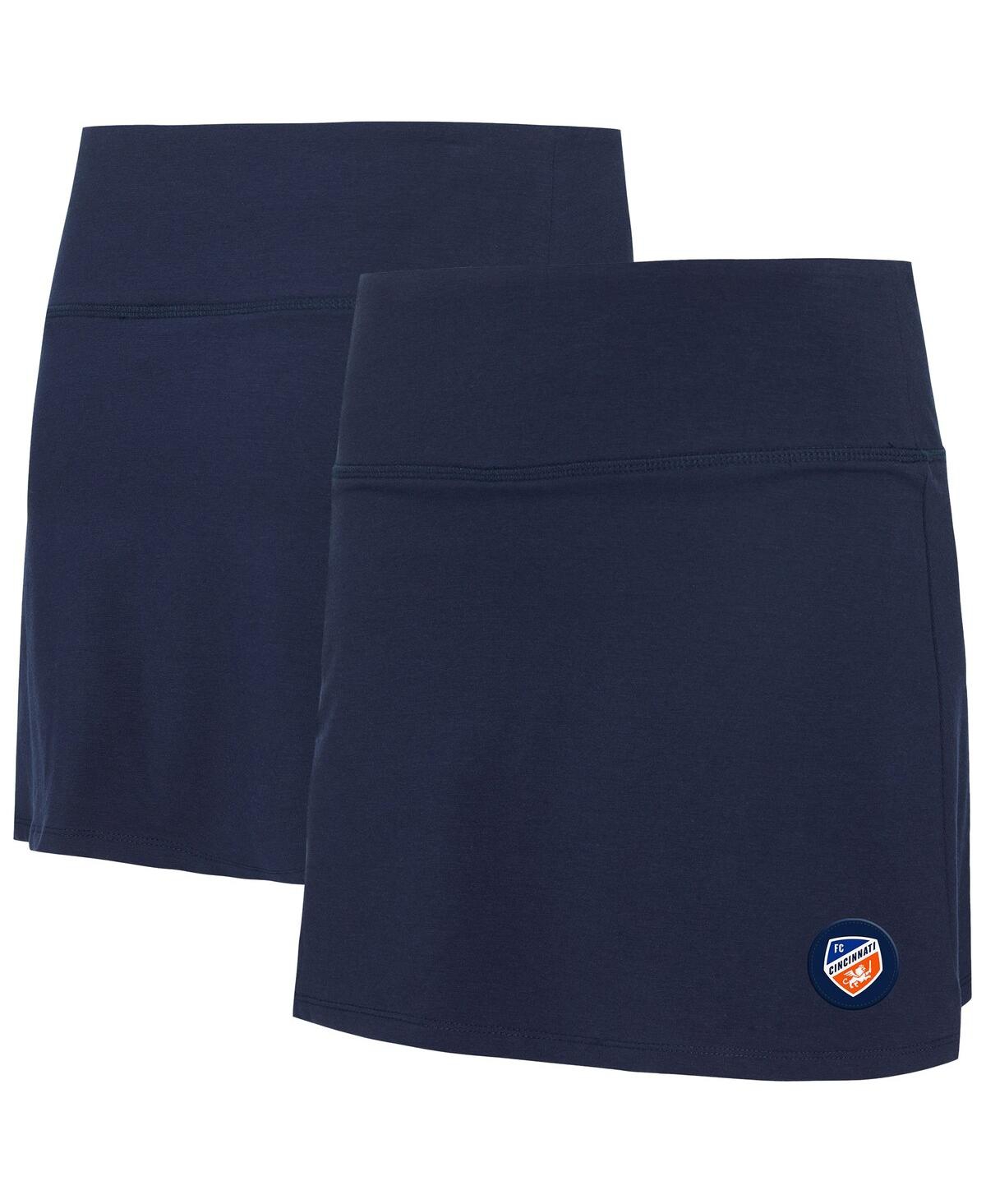 Women's Navy Fc Cincinnati Market Knit Tri-Blend Skort - Navy