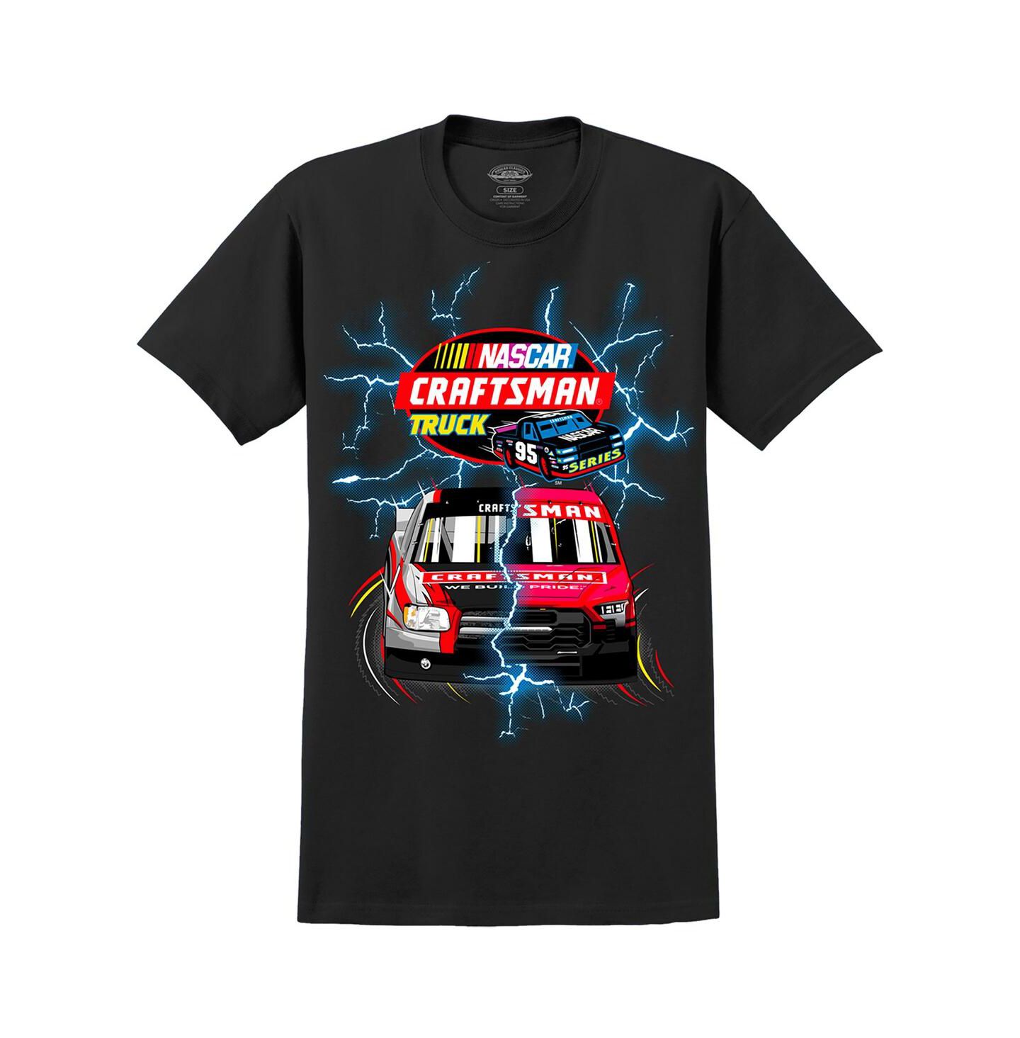 Мужская футболка NASCAR Classics NASCAR Black Craftsmen Truck Series Lightning Tri-Blend — фото 3