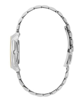 Women's Art Deco 2.0 Two Tone Stainless Steel Bracelet Watch, 30mm