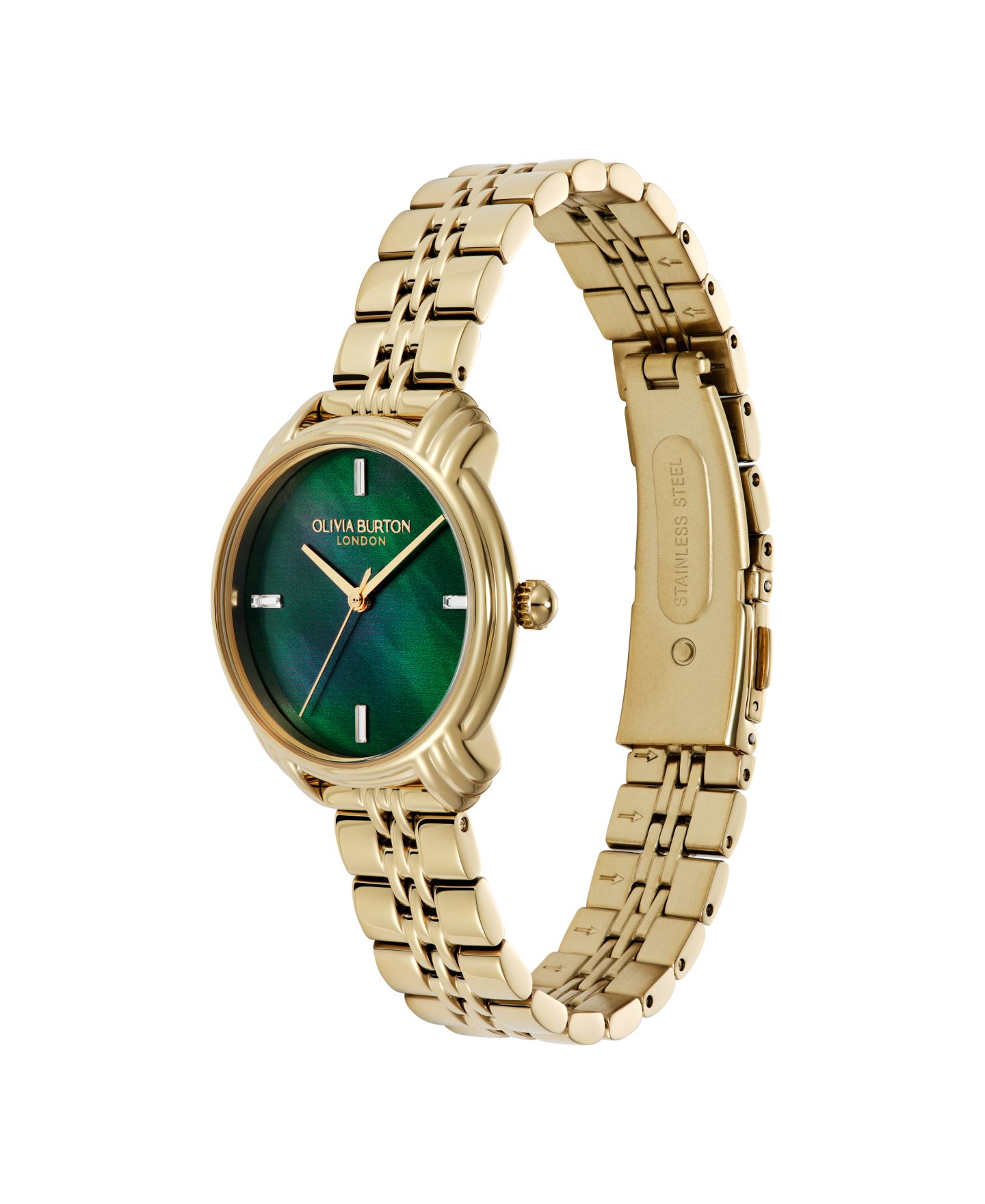 Женские часы Olivia Burton Art Deco 2.0 Gold Tone Stainless Steel Bracelet Watch, 30mm — фото 2