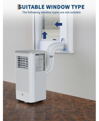 10,000 BTU Portable AC with Heater, 3-in-1 Cooling, Fan & Dehumidifier for Room Up to 350 Sq.Ft