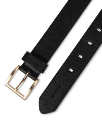 Geometric Saffiano Dress Belt